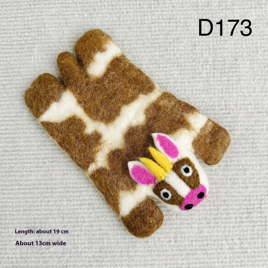 Handmade Wool Felt Animal Coaster / Placemat