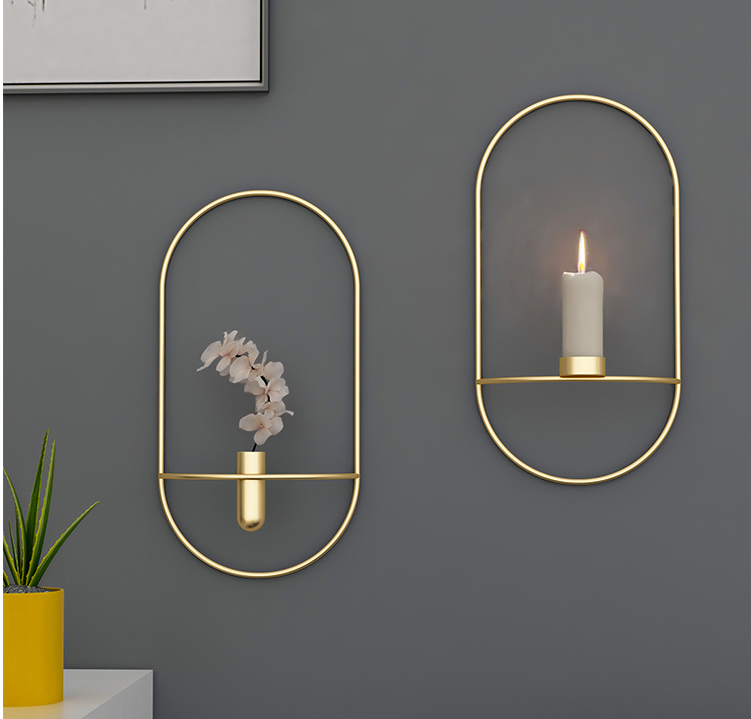3D Geometric Metal Candle Holder