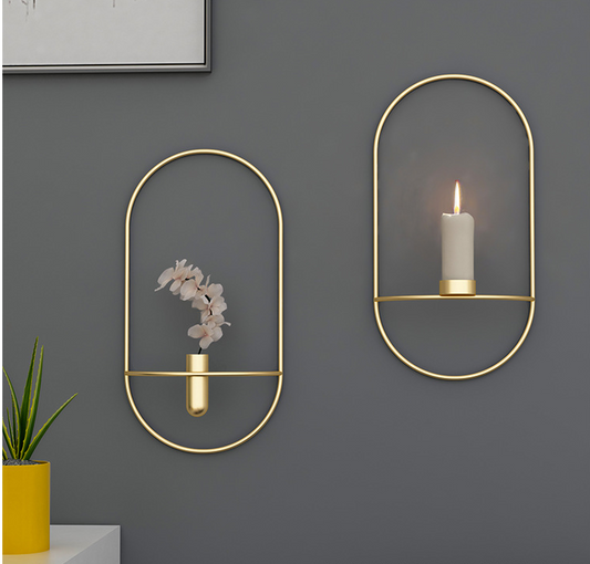 3D Geometric Metal Candle Holder