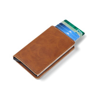 PU Automatic Card Holder RFID Multi-function