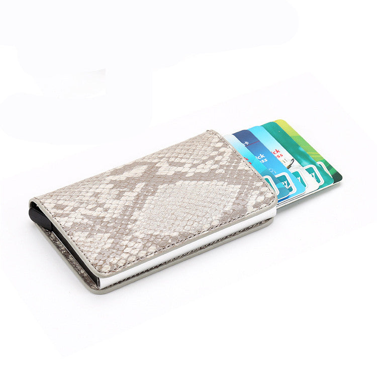 PU Automatic Card Holder RFID Multi-function