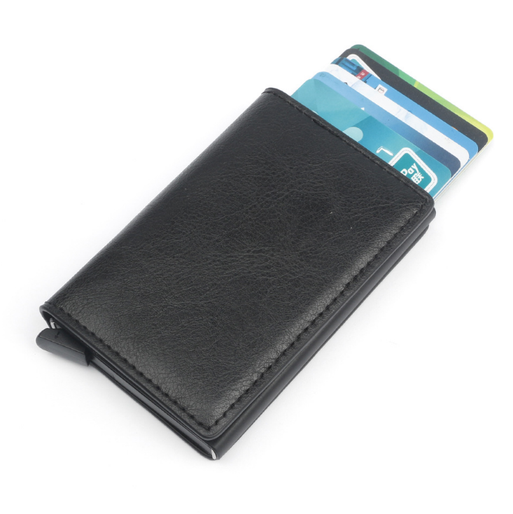 PU Automatic Card Holder RFID Multi-function