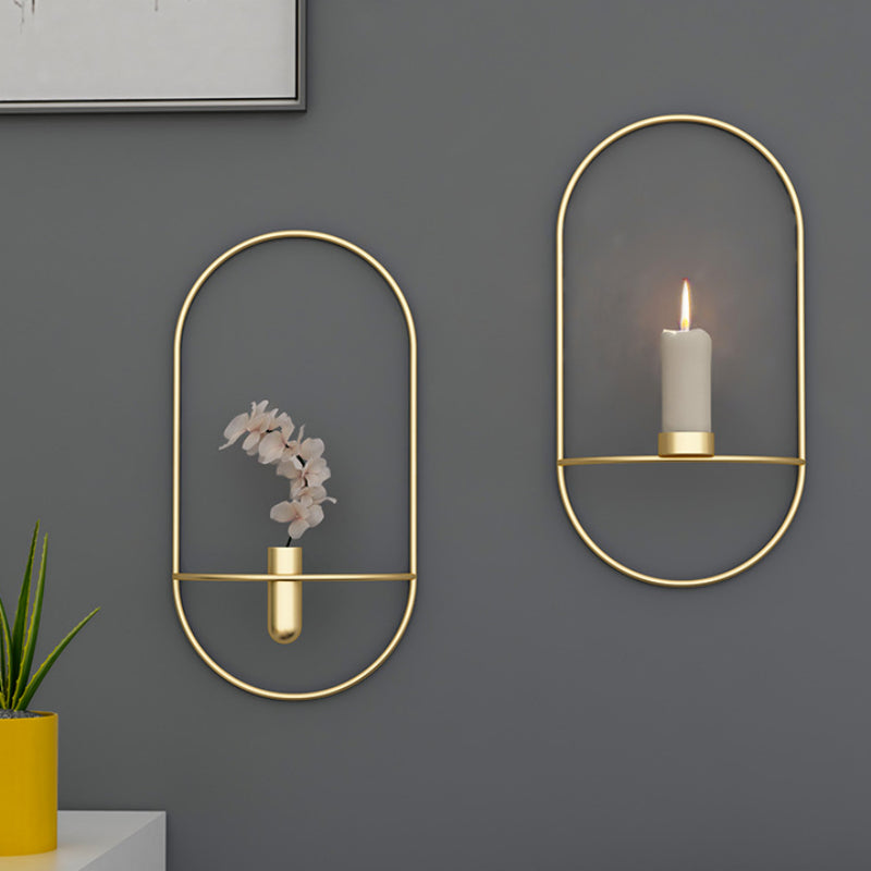 3D Geometric Metal Candle Holder