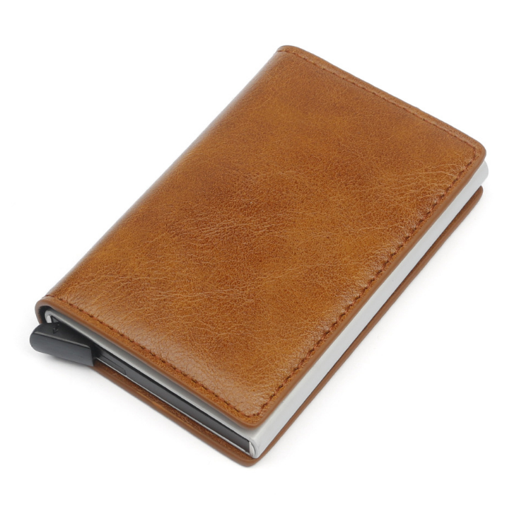 PU Automatic Card Holder RFID Multi-function