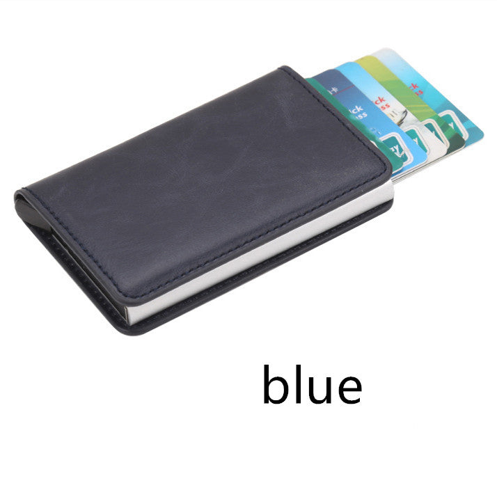 PU Automatic Card Holder RFID Multi-function
