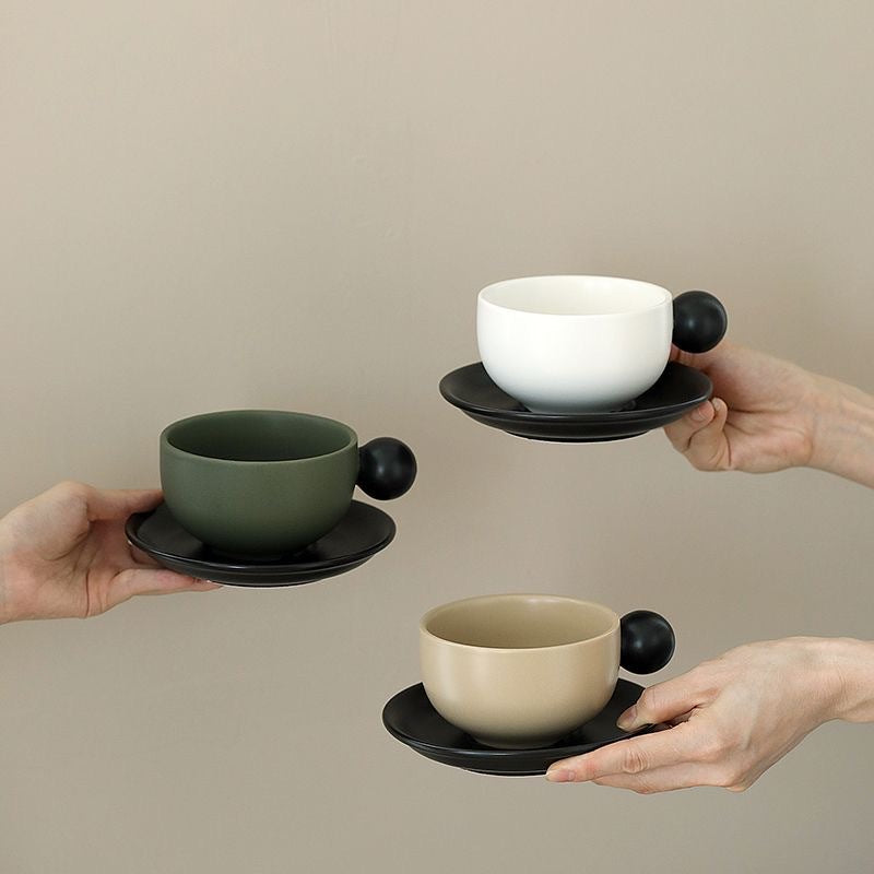 European-Style Ceramic Coffee Set