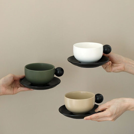 European-Style Ceramic Coffee Set