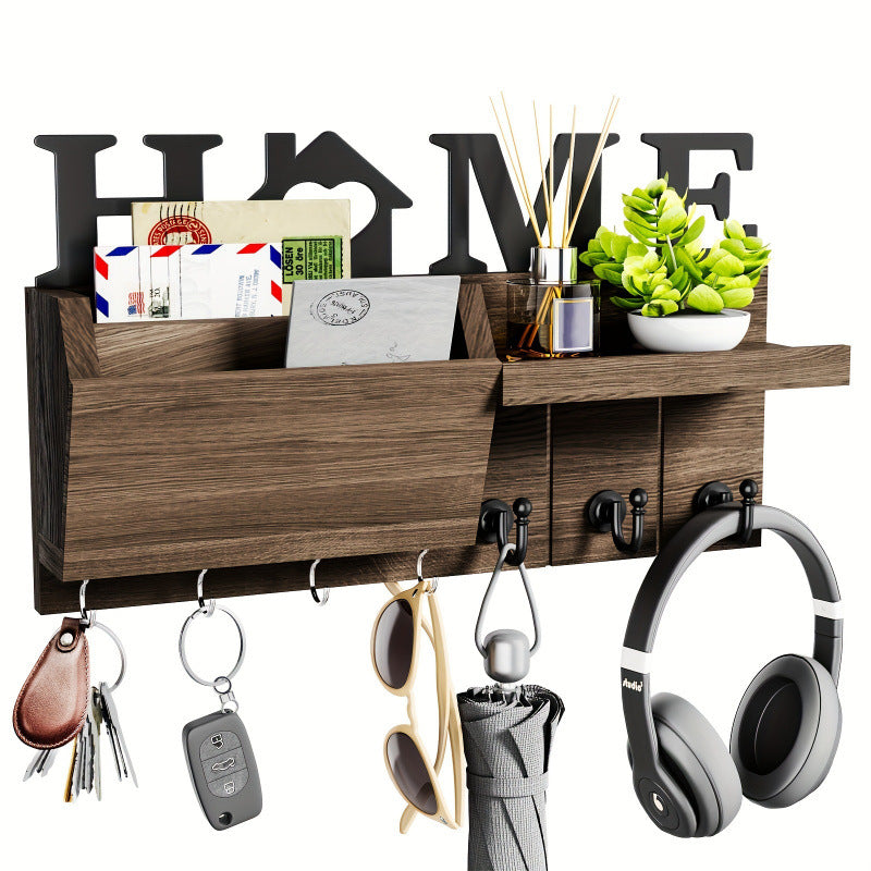 Wall-Mounted Wood Key Holder